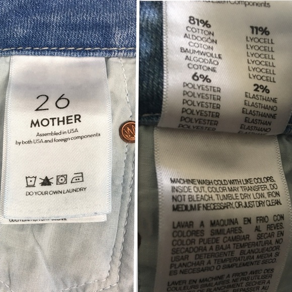 MOTHER The Looker Crop High-Rise Jeans in Swimming Pool Sunday Size 26 - Picture 15 of 16